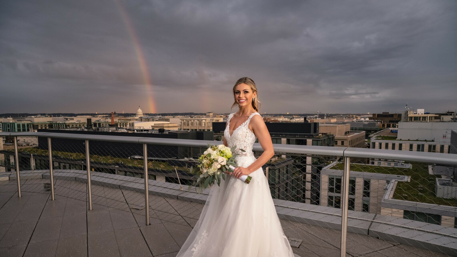 Rainbow wedding dress say hot sale yes to the dress